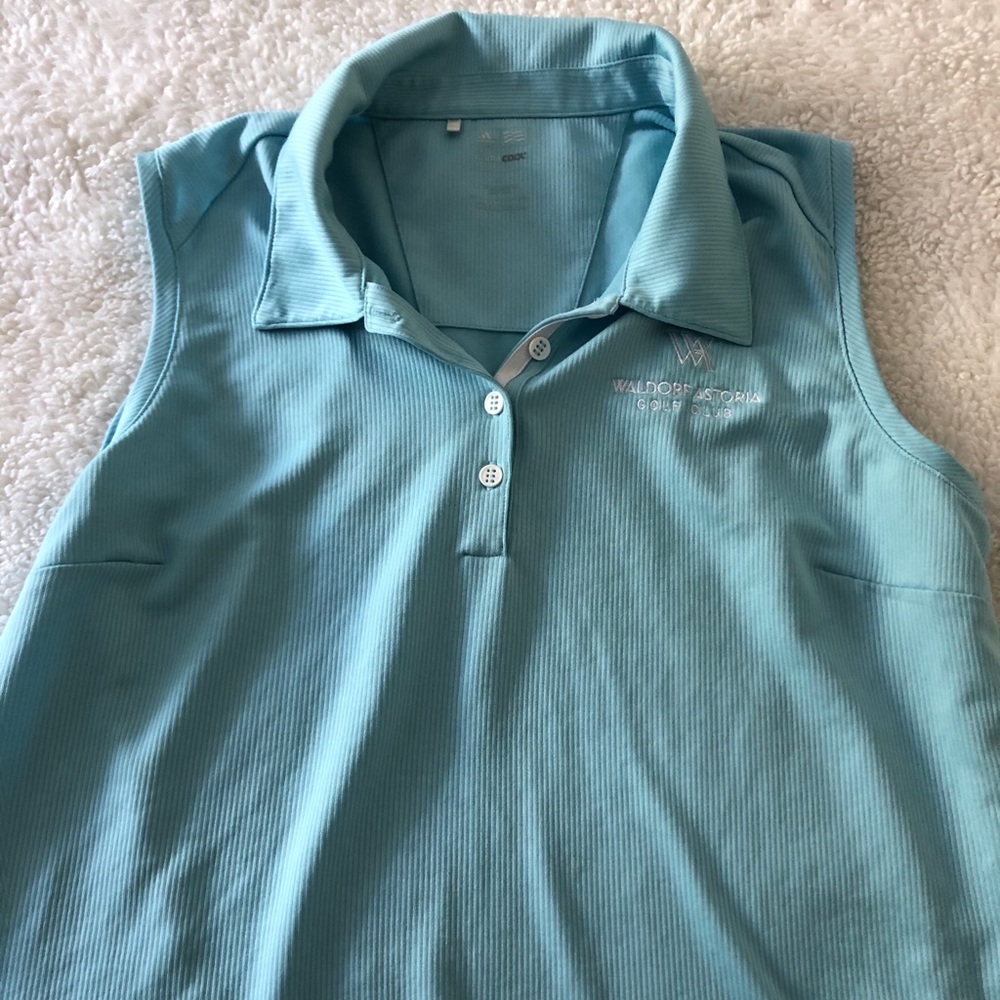 Adidas Blue Waldorf Astoria Golf Shirt Size L